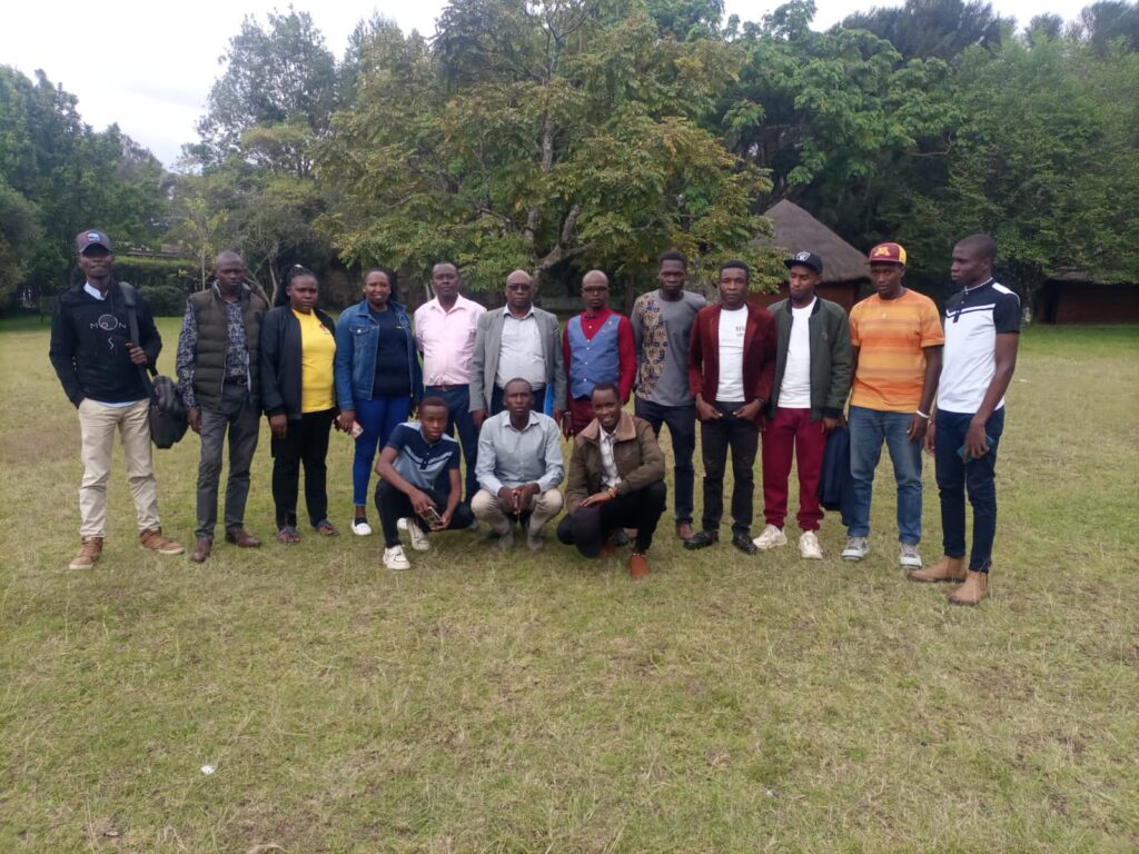 Members of the student council during a retreat in Poa Place Eldoret